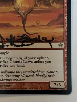 Signed ARTIST PROOF Cosmic Larva Jeff Easley MTG - Image 3