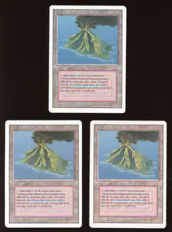 3x 1994 Revised/3rd Edition Volcanic Island ~ Vintage MTG/Magic!!! - Image 1