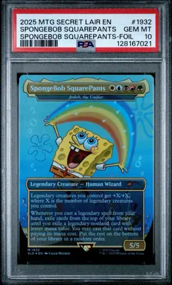 SpongeBob SquarePants Jodah the Unifier Rainbow Foil Secret Lair Drop PSA 10 - Image 1