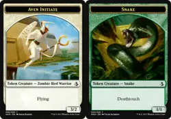 Aven Initiate/Snake (Deathtouch) Token Amonkhet Near Mint MTG Magic DNA GAMES - Image 1