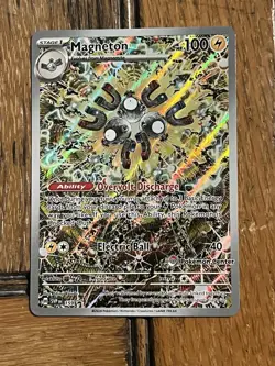 Pokemon TCG Magneton SVP 159 Surging Sparks Pokemon Center Stamped - Image 1