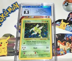 Pokemon TCG 1999 Scyther Jungle Holo #10/64 CGC 8.5 NM-MINT - Image 1
