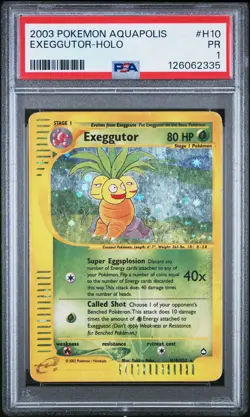 PSA 1 Exeggutor Aquapolis Holo H10/H32 2003 Pokemon E Reader WoTC PR - Image 1