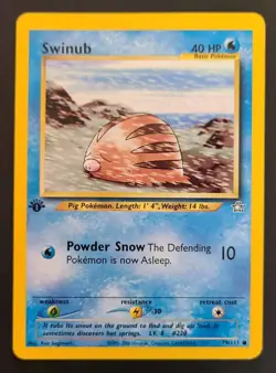 Pokemon SWINUB 79/111 1st Edition Neo Genesis - Light Play 🍒 - Image 4