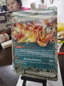 Jumbo Lenticular Charizard ex 054/091 / SVP196 Exclusive Promo Pokemon - NM - Image 3
