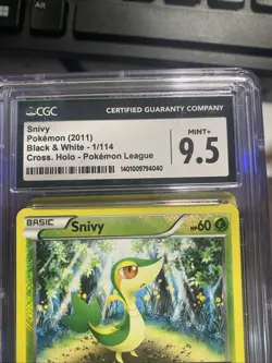 2011 Pokemon Black & White Reverse Holo 1 Snivy CGC mint 9.5 - Image 2