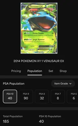 2014 PSA 10 Venusaur EX #1/146 Pokemon TCG XY Base Set Gem Mint *POP 40* - Image 3