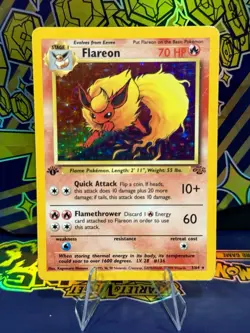 Pokemon Jungle 1st Edition Flareon 3/64 Holo - Image 1