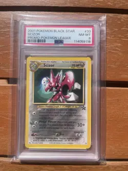 PSA 8 Wotc Pokemon Black Star Promo Scizor - Pokemon League #33 - Image 1
