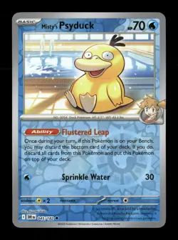 Misty's Psyduck Reverse Holo Uncommon SV10: Destined Rivals 045/182 NM Pokemon N - Image 1