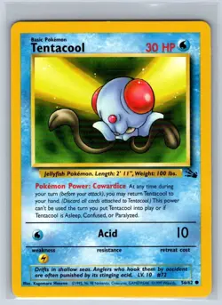 Pokemon Tentacool Fossil Unlimited 26/62 LP - Image 1