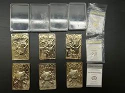Pokemon Burger King Lot Gold Plated 23k Pikachu Poliwhirl Charizard Certificate - Image 1