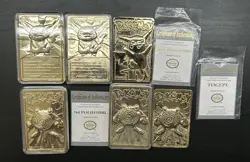Pokemon Burger King Lot Gold Plated 23k Pikachu Poliwhirl Charizard Certificate - Image 2