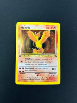 [LP] Moltres Fossil 1st Edition Holo 12/62 - Image 2