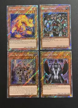 2025 YUGIOH RA04 1ST ED PLATINUM SECRET RARE FABLED RAVEN NM BONUS SET - Image 1