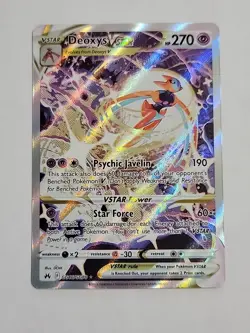 Pokemon Deoxys VSTAR TCG Crown Zenith Galarian Gallery GG46/GG70 Ultra Rare Card - Image 1