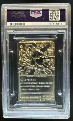 1999 Burger King Pokemon Charizard Gold Card #NNO PSA 6 EX-MT - Image 2