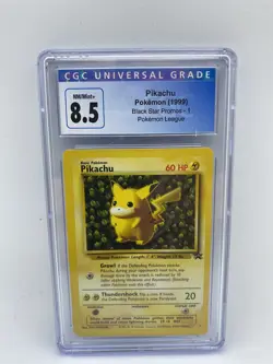 CGC 8.5 NM/Mint+ Ivy Pikachu No.1 Black Star Promos League Graded Pokemon Card - Image 1