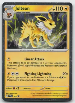 Jolteon - 169 (Cosmos Holo) Rare SV: Scarlet & Violet Promo Cards 135/165 NM - Image 1