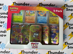 ⚡❄ Pokemon 5 Pack Tins Scarlet & Violet 151 + 4 Promo Cards Sealed New Gengar - Image 1