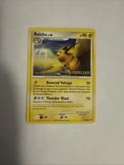 Pokemon Raichu Prerelease Stamp Promo Platinum Arceus Set 27/99 NM Card - Image 1