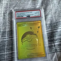 Poke Ball SWSH146 Gold Promo Card Pokemon Celebrations Ultra Premium Collection - Image 1