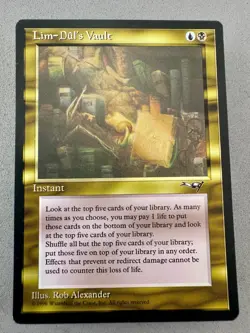 Lim-Dul's Vault Alliances Regular MTG-Light Play Near Mint-Vintage Magic - Image 1