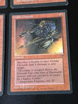 Goblin Grenade X4 Fallen Empires LP Condition See Pics Front Back - Image 2