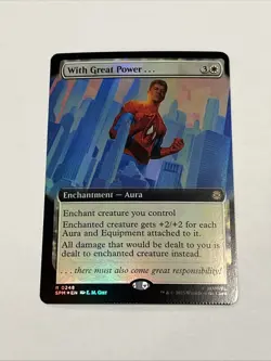 With Great Power... (Extended Art) Marvel's Spider-Man Foil Miscut Misprint - Image 1