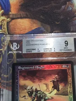 2001 MTG Engineered Plague 133 Core Set 7th Edition Foil Uncommon BGS Mint 9 - Image 2