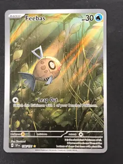 Feebas 198/191 IR Illustration Rare Holo Pokemon 2024 Surging Sparks NM - Image 1