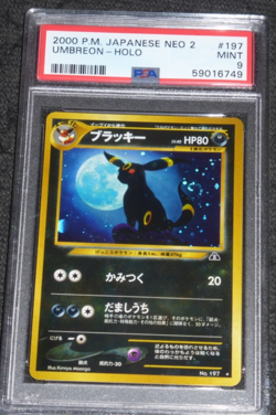 2000 POKEMON JAPANESE NEO 2 UMBREON HOLO 197 PSA 9 MINT - Image 4