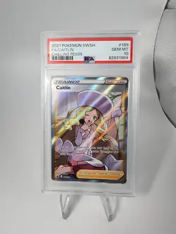 Pokemon PSA 10 Caitlin 189/198 Sword & Shield Chilling Reign Full Art Rare Mint - Image 1