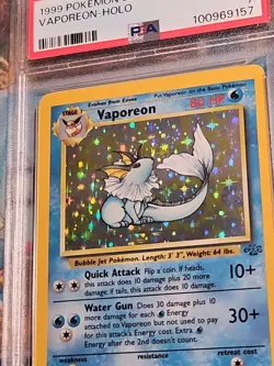 1999 POKEMON JUNGLE #12 VAPOREON-HOLO PSA 7 NM - Image 2
