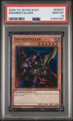 2024 YU-GI-OH! KC01-25TH ANV ULTIMATE KAIBA SET #EN007 SWORDSTALKER PSA 10 - Image 1