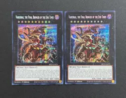 2025 YUGIOH MP25 1ST ED SECRET RARE VARUDRAS THE FINAL BRINGER END TIMES X2 NM - Image 1