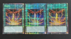 2025 YUGIOH MP25 1ST ED STARLIGHT RAIGEKI ALT ART X3 NM SET - Image 1