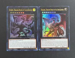2025 YUGIOH ALIN 1ST ED ULTRA RARE ECLIPSE & DISASTER DRAGON RULER NM SET - Image 1