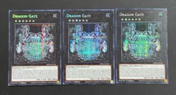 2025 YUGIOH MP25 1ST ED SECRET RARE DRAGON GATE X3 NM SET - Image 1