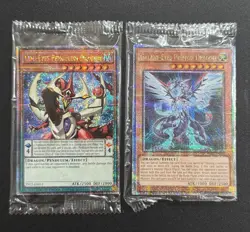 2023 YUGIOH MP23 DUELING HEROES SECRET RARE SEALED ODD EYES & GALAXY EYES NM SET - Image 1