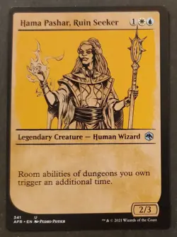 2021 MTG #341 HAMA PASHAR, RUIN SEEKER AFR Showcase Uncommon unplayed card NM/MT - Image 1