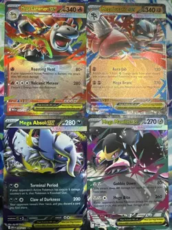 Pokemon Mega Evolutions Ex Lot Pokemon TCG Mega Evolutions 4 EX Cards - Image 1