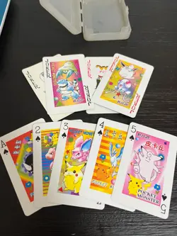 RARE Vintage Pokemon Japanese Pocket Monster Playing Cards Deck of 52 w/4 Jokers - Image 2