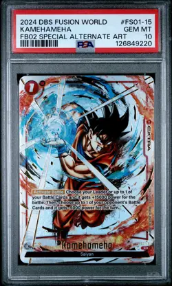 2024 DRAGON BALL SUPER CARD GAME FUSION WORLD BLAZING AURA KAMEHAMEHA PSA 10 - Image 1