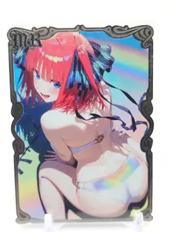 Goddess Story - Silver Metal Waifu Card - Nino Nakano - NUMBERED 044/100 - Image 1