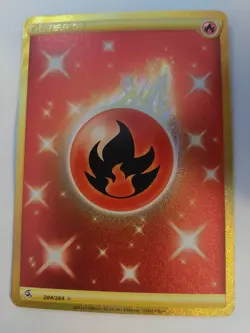 Set of 3 Fire Energy [Secret ] Cards 284/264 Pokemon TCG - Image 2