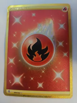 Set of 3 Fire Energy [Secret ] Cards 284/264 Pokemon TCG - Image 3