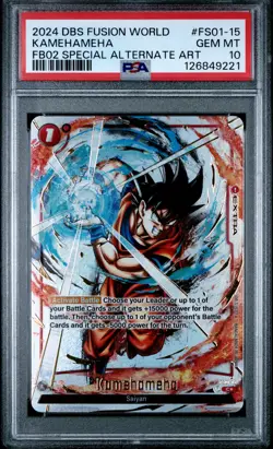 2024 DRAGON BALL SUPER CARD GAME FUSION WORLD BLAZING AURA KAMEHAMEHA PSA 10 - Image 1