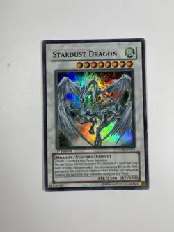 Stardust Dragon DP08-EN014 Yusei 1st Edition YuGiOh Card - Image 1