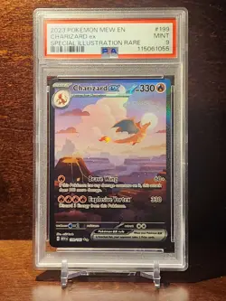 Pokemon TCG Charizard EX Scarlet & Violet 151 Card 199/165 English PSA 9 - Image 1